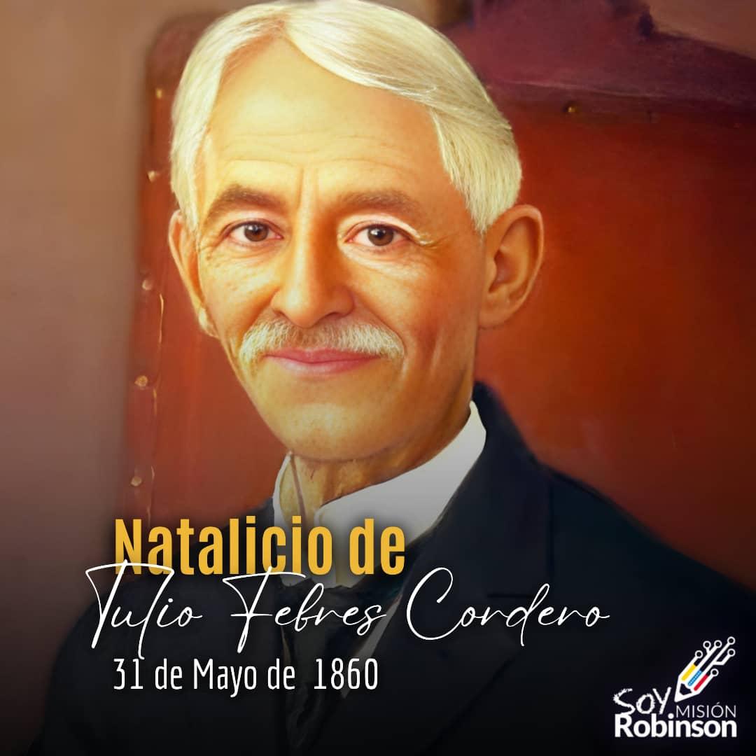 Conmemoramos el natalicio de Tulio Febres Cordero, destacado escritor, historiador, profesor universitario y periodista venezolano. Su legado literario nos invita a explorar la belleza de nuestras tierras.

#AvanzandoConAmor

<a href="/NicolasMaduro/">Nicolás Maduro</a> 
<a href="/_LaAvanzadora/">Yelitze Santaella</a> 
<a href="/Sociabolivarian/">Lilian Oropeza</a>