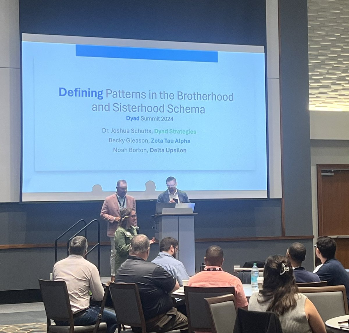 Kicking off #dyadsummit24 with “Defining Patterns in the Brotherhood and Sisterhood Schema” presented by <a href="/jwsphd16/">Dr. Joshua Schutts</a> <a href="/BeckyKolt/">Becky Gleason</a> and Noah Borton.

We are looking forward to a day of sharing and learning with our org partners!