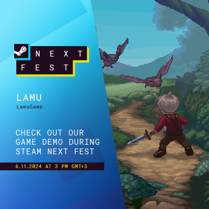 LamuGame's tweet image. 🚀 The highly anticipated #NextFest is coming! 🌟 Are you ready to explore Lamu and dive into our magical world? 🎮👾 During the day, farm with the wizard Lamu, and at night, battle enemies to find the orb! ✨ #IndieGame #GameDev