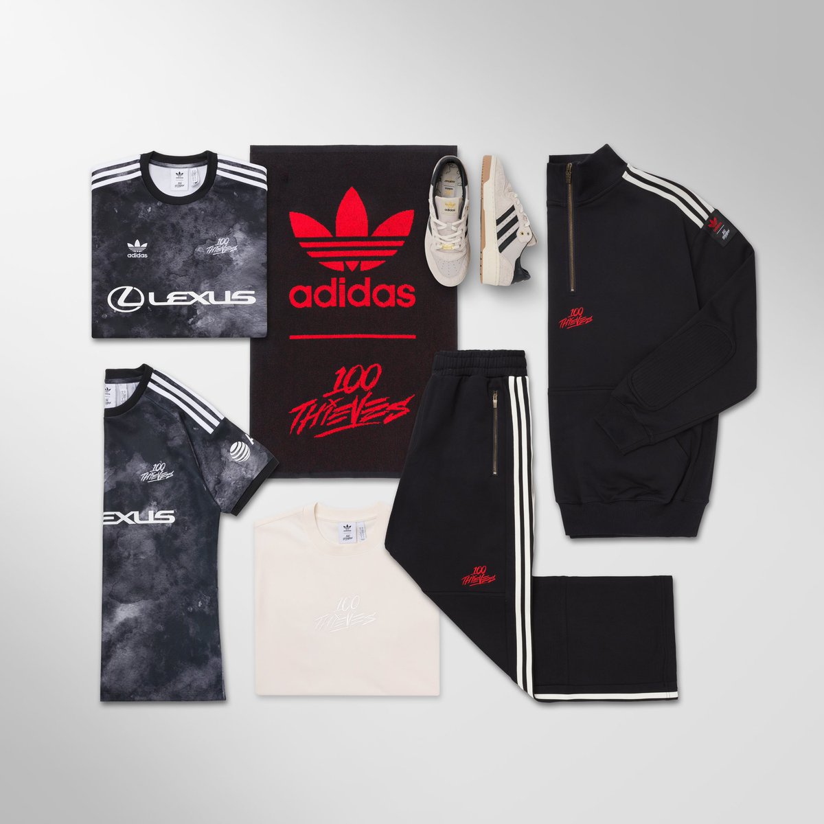 100 Thieves x @adidasoriginals Full collection available 100Thieves.com with additional sizes available adidas.com