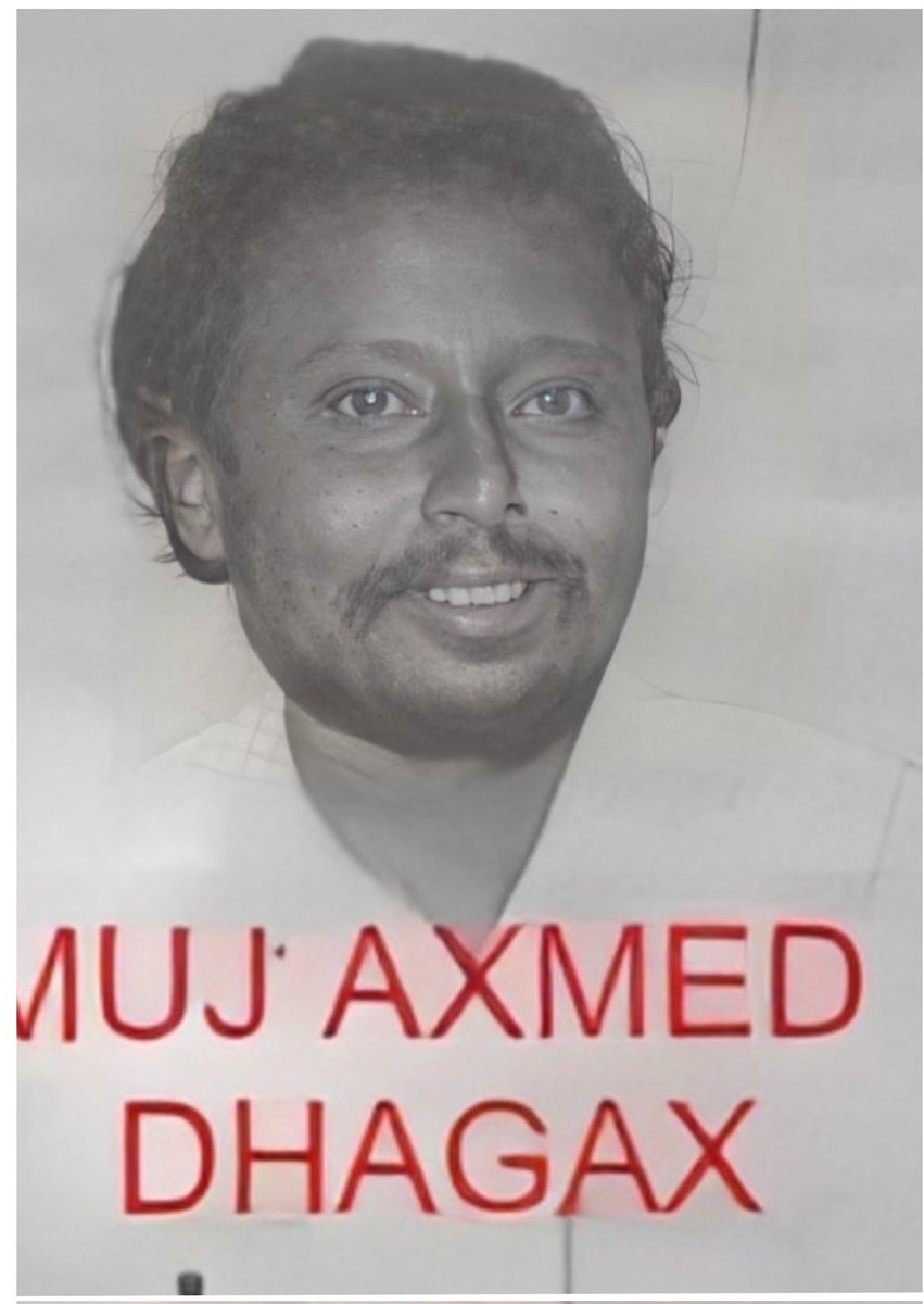 zatawa2's tweet photo. Col. Muj Ahmed M. Gulied, also known as #Ahmed_Dhagax (AHN), was born in Aden, Yemen 🇾🇪 and relocated to Hargeisa, Somaliland during South Yemeni 🇾🇪 Civil war  of 1967. He later he joined SNA. Ahmed Dhagah was a veteran of the #SNM.  One of the first two military officers that crossed over to Ethiopia 🇪🇹 on January 27, 1982, alongside Muj. Col. Aden Sheikh Mohamed #AdenShine (AHN) who was assasinated  Jig-jiga in 1984. 
Ahmed Dhagah was one of the commanders that stormed Hargeisa and entered Hargeisa from Sheikh Omar road and mayrthered few days from a wounded suffered during the liberation war of May 31, 1988 in Hargeisa, along with #Gacma_dhere, Abdillahi Cudo, Ina Haybe Koodhadh,  Alif Doon, Weerar AHN. Muj. Col. Ahmed Mohamed Gulied #Ahmed_Dhagax (AHN). 
and graduated from Soveit military academy. When he joined #SNM his rank was colonial.