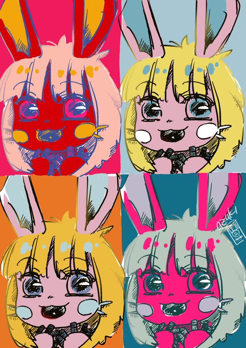 「rabbit ears smile」 illustration images(Latest)
