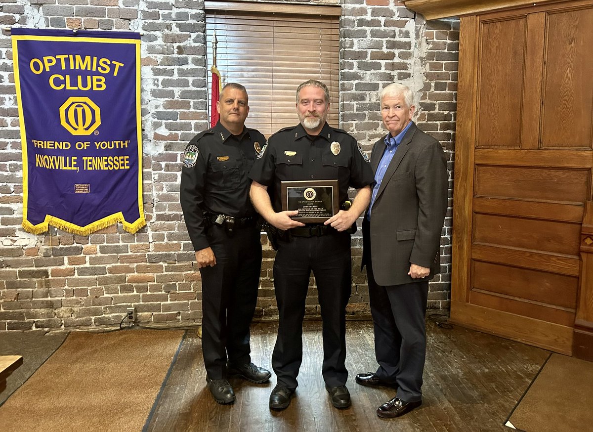 We appreciate the Optimist Club of Knoxville for recognizing our 2023 Officers of the Year, Colby Chandler and John Martin. Officers Chandler and Martin were honored as two of the Club’s area Officers of the Year at a luncheon held this afternoon.