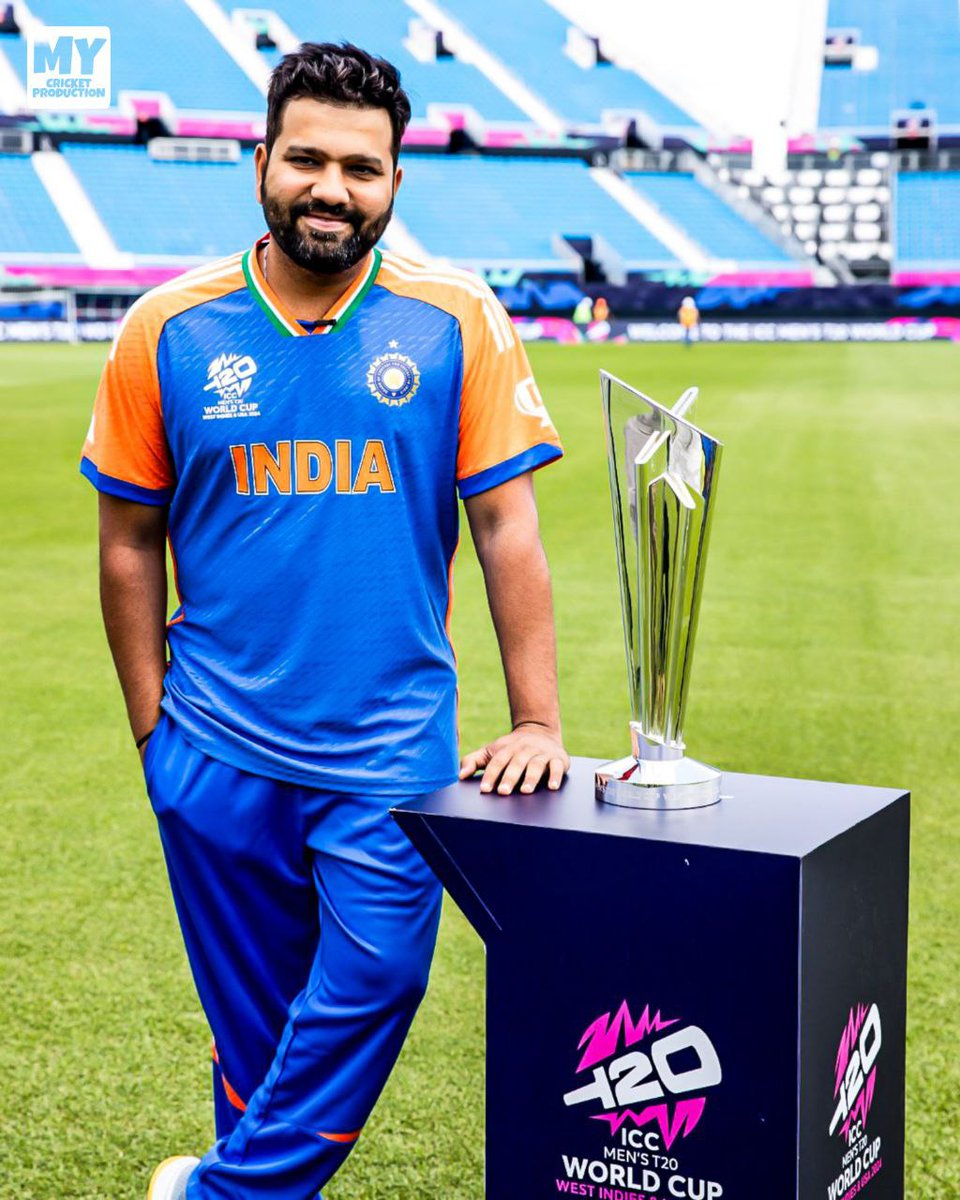 MIFansArmy's tweet photo. This time, we are ready 🔥! 
Captain Rohit Sharma winning #T20WorldCup for sure👍 https://t.co/gGSKdiTnYn
