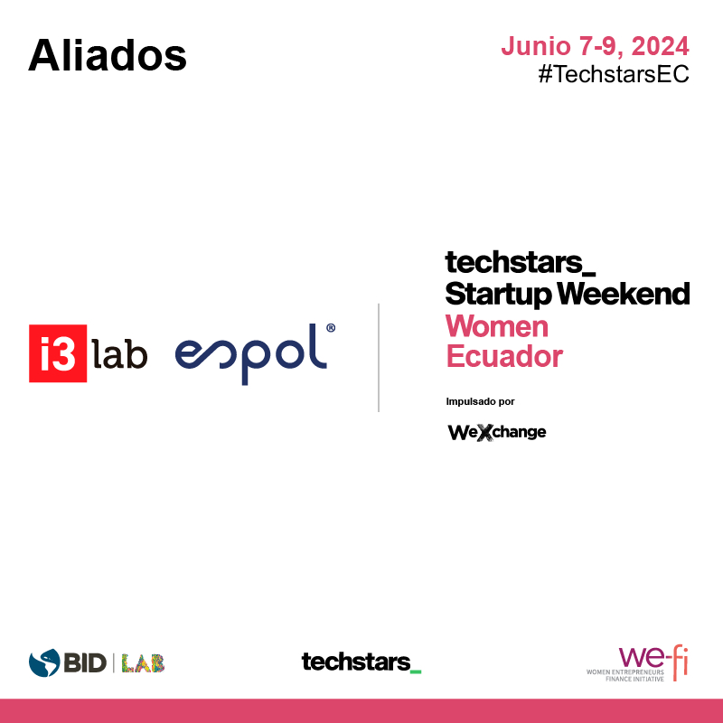 i3labespol's tweet photo. Únete al grupo de mujeres interesadas en iniciar un proyecto de emprendimiento basado en tecnología que participarán en Techstars Startup Weekend Women Ecuador ♀️💪 impulsado por #WeXchange, del 7 al 9 de Junio.
¡Programa de acceso gratuito!
Regísrate en: https://t.co/ESnJdUQ6yO https://t.co/pVCvvYaTNj