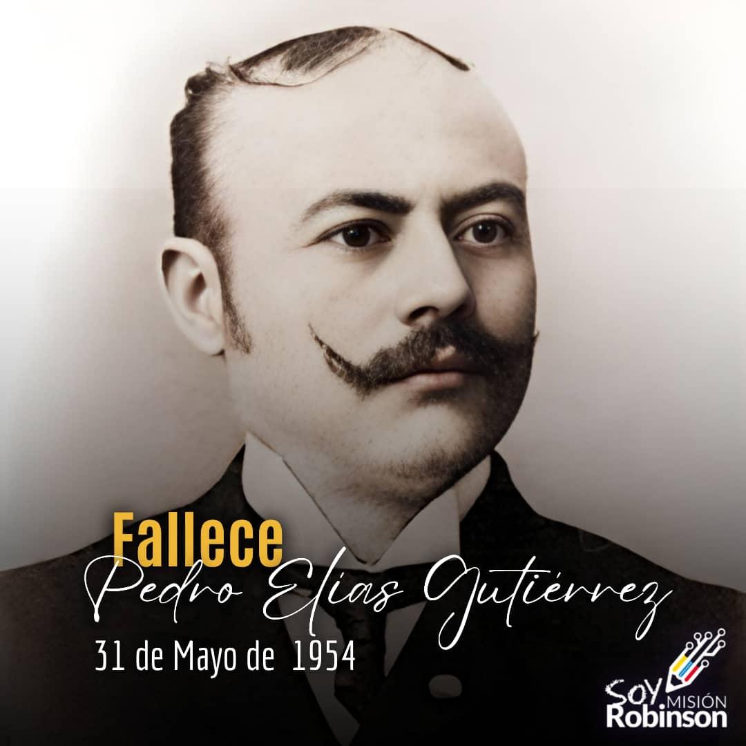 En el año de 1954 fallece en Macuto, estado La Guaira, Pedro Elías Gutiérrez Hart, compositor y músico venezolano, coautor del joropo Alma Llanera.

#AvanzandoConAmor

<a href="/NicolasMaduro/">Nicolás Maduro</a> 
<a href="/_LaAvanzadora/">Yelitze Santaella</a> 
<a href="/Sociabolivarian/">Lilian Oropeza</a>