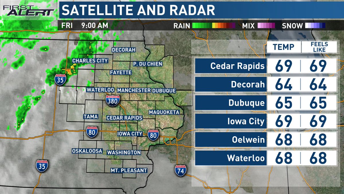 Your current conditions and radar this hour.