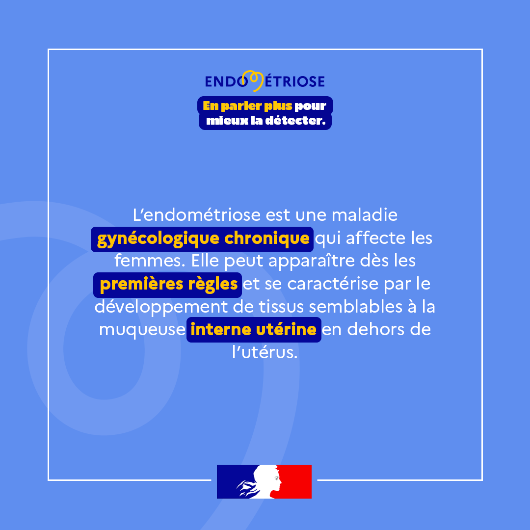ARS_NAquit's tweet photo. #Endométriose | L'endométriose est une maladie inflammatoire qui peut être chronique et qui toucherait 1 personne menstruée sur 10.

Plus d'infos sur les symptômes ⤵ https://t.co/iVabgetF0a
