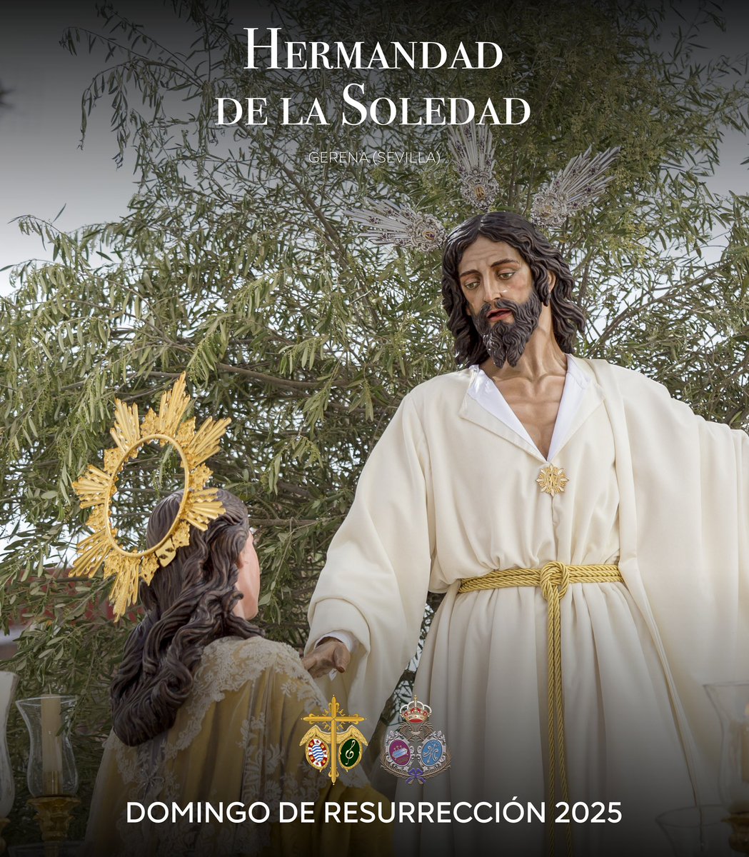 📣 𝗟𝗔 𝗦𝗢𝗟𝗘𝗗𝗔𝗗 𝗗𝗘 𝗚𝗘𝗥𝗘𝗡𝗔 𝟮𝟬𝟮𝟱.

Anunciamos el acuerdo firmado con la Hermandad de la @SoledadGerena (Sevilla) para acompañar musicalmente al Señor de la Paz en su Resurrección Gloriosa el próximo Domingo de Resurrección.