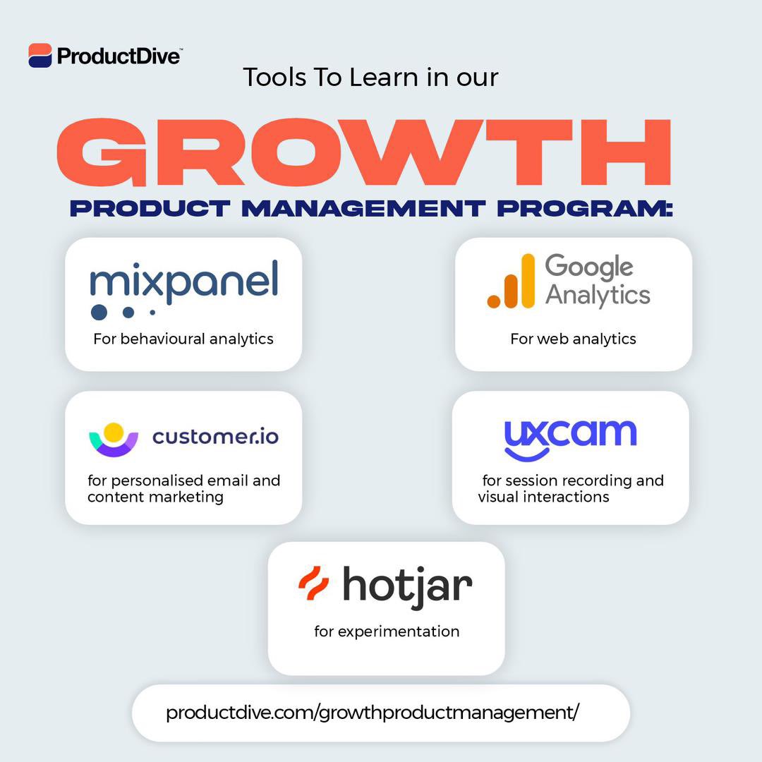 Practical hands-on learning of these tools in our Growth product management program 

Don't be left behind 
Become a certified Growth Product Pro!

Classes start tomorrow 🥳💃
productdive.com/growthproductm…

We shut the doors today.

#ProductManager #GrowthProductManager