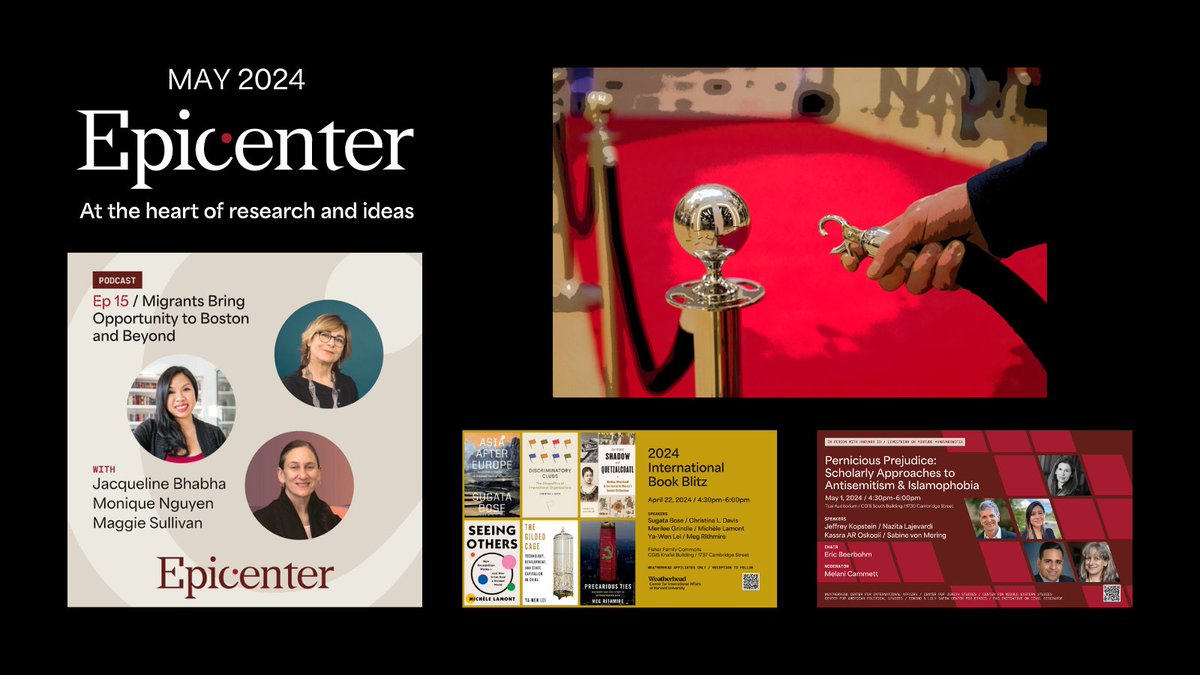 May 2024 Epicenter newsletter is out! Read about the geopolitics of international organizations, listen to our podcast guests discuss the opportunities Boston migrants bring, and catch up on new books, journal articles, and op-eds. mailchi.mp/wcfia/may-2024…