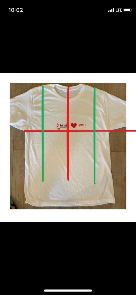 Having a terrible customer experience with <a href="/GiftAFeeling/">GiftAFeeling</a>. On the left is the mockup I approved. On the right is an example of the shirts they printed. The graphic is clearly off centre, and they’re refusing to reprint the shirts. Many emails back and forth to no avail.