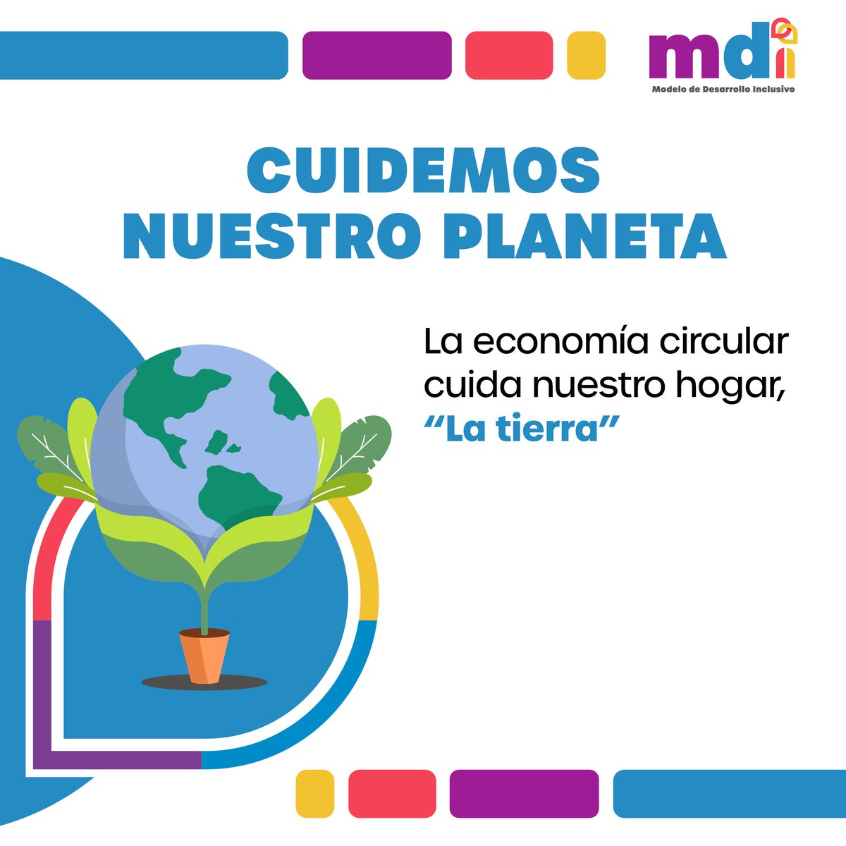 🌎 Producir, consumir y desechar de manera masiva, lastima el medio ambiente, ante ello nuestra propuesta es contar con una #EconomíaCircular.

📌 Conoce nuestra propuesta de Modelo de #DesarrolloInclusivo en desarrolloinclusivomdi.org