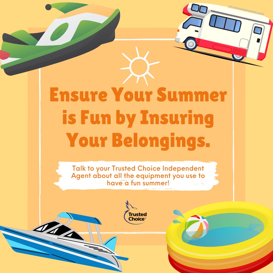 Make sure all your favorite summertime hobbies are insured! 

#autoinsurance #homeinsurance #insurance #insurancetips #insuranceagent #insuranceagency #insuranceclaim #insurancecoverage #insurancetips #maryland #washingtondc #dmv #districtofcolumbia