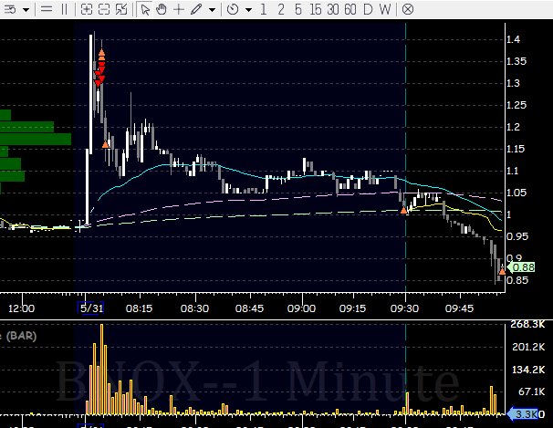 mcerro5's tweet photo. $BNOX, $SPRC, and $XHG.  What a friday morning, started early and setups kept coming!  @SmallCapRoom is just incredible.  May is over, onto June.  See you next week traders! https://t.co/QMIloU9GAY