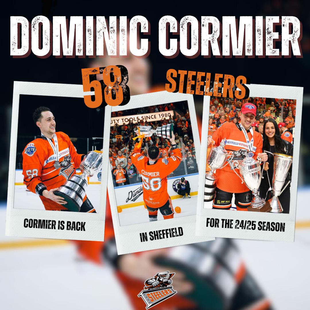 🍊🏒 Breaking News: Steelers confirm the re-signing of Dominic Cormier for the 2024-25 season.

Cormier played 50 games in the Steelers Grand Slam Season - welcome home Dom and remember "We are the best fans in Europe"

#SteelersHockey