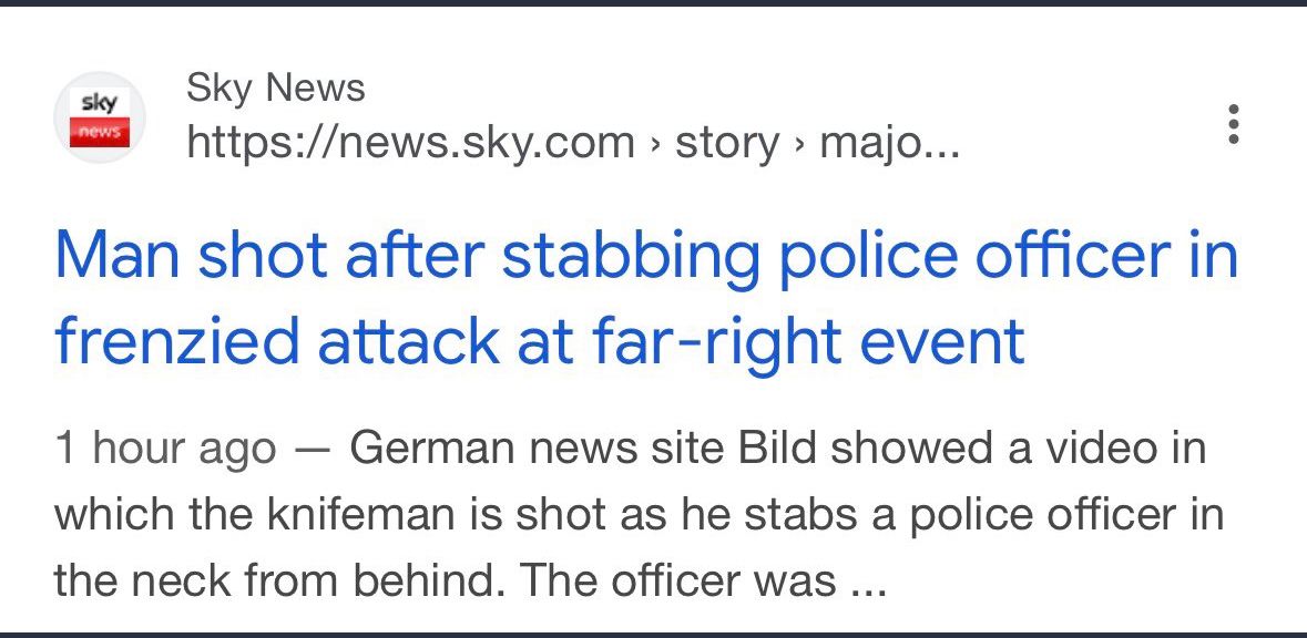This is how Sly news described the jihadist attack on Michael Stürzenberger in Mannheim.