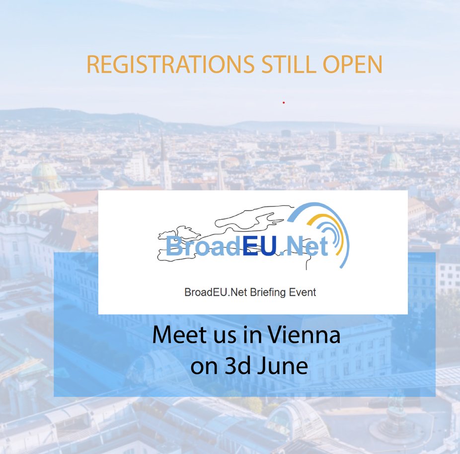 We are thrilled to remind you of the upcoming BroadEU.Net Briefing Event in #Vienna on 3rd June 2024.
You can register for the event here : ec.europa.eu/eusurvey/runne…  

#PSCE #SpringConference #EUCCS
