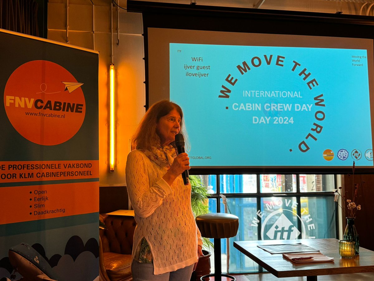 ETF joined @ITFglobalunion's Global Cabin Crew event in Amsterdam, for the International Cabin Crew Day! It is essential to recognise cabin crew as Safety Professionals, ensuring the safety of everyone on board.

#WeAreETF #CabinCrew