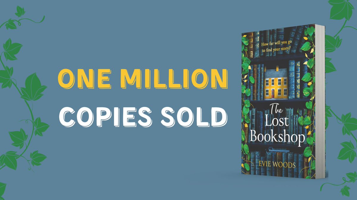 Drumroll, please! 🥁 We're over the moon to announce that #TheLostBookshop by @evgaughan has sold over ONE MILLION COPIES! 👏🎉