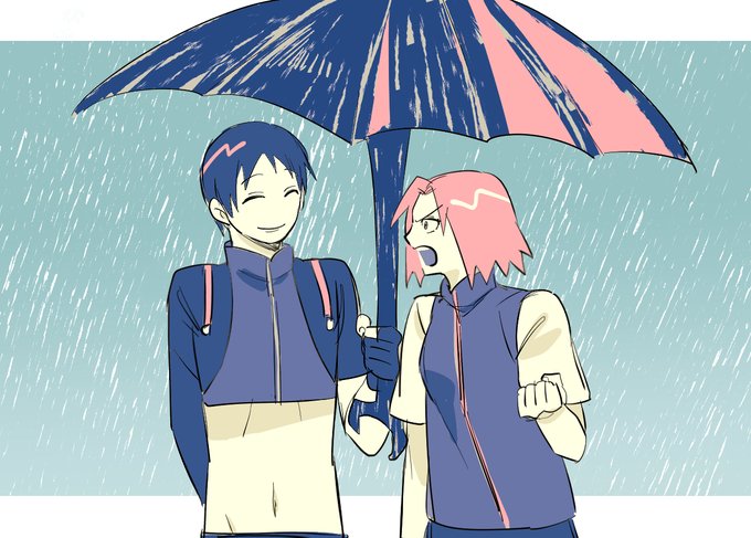 「1boy holding umbrella」 illustration images(Latest)