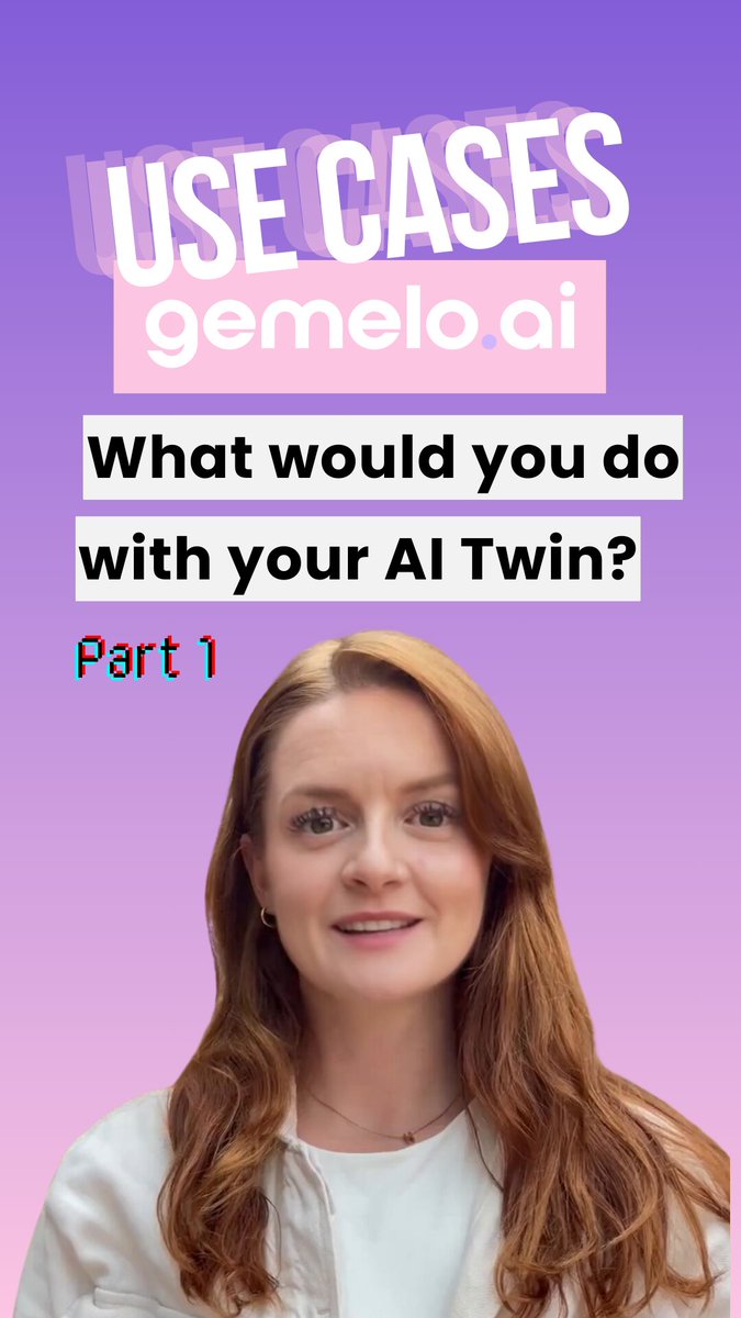 Want to tell your dog you miss them when you leave the house? 🐶Avoid a call from your parents? 😬 We're kicking off the launch of our Youtube Shorts launch by sharing fun ways to use #AI Twins! Let us know what you'd use your Twin for💜 youtube.com/shorts/_QbCXsH…