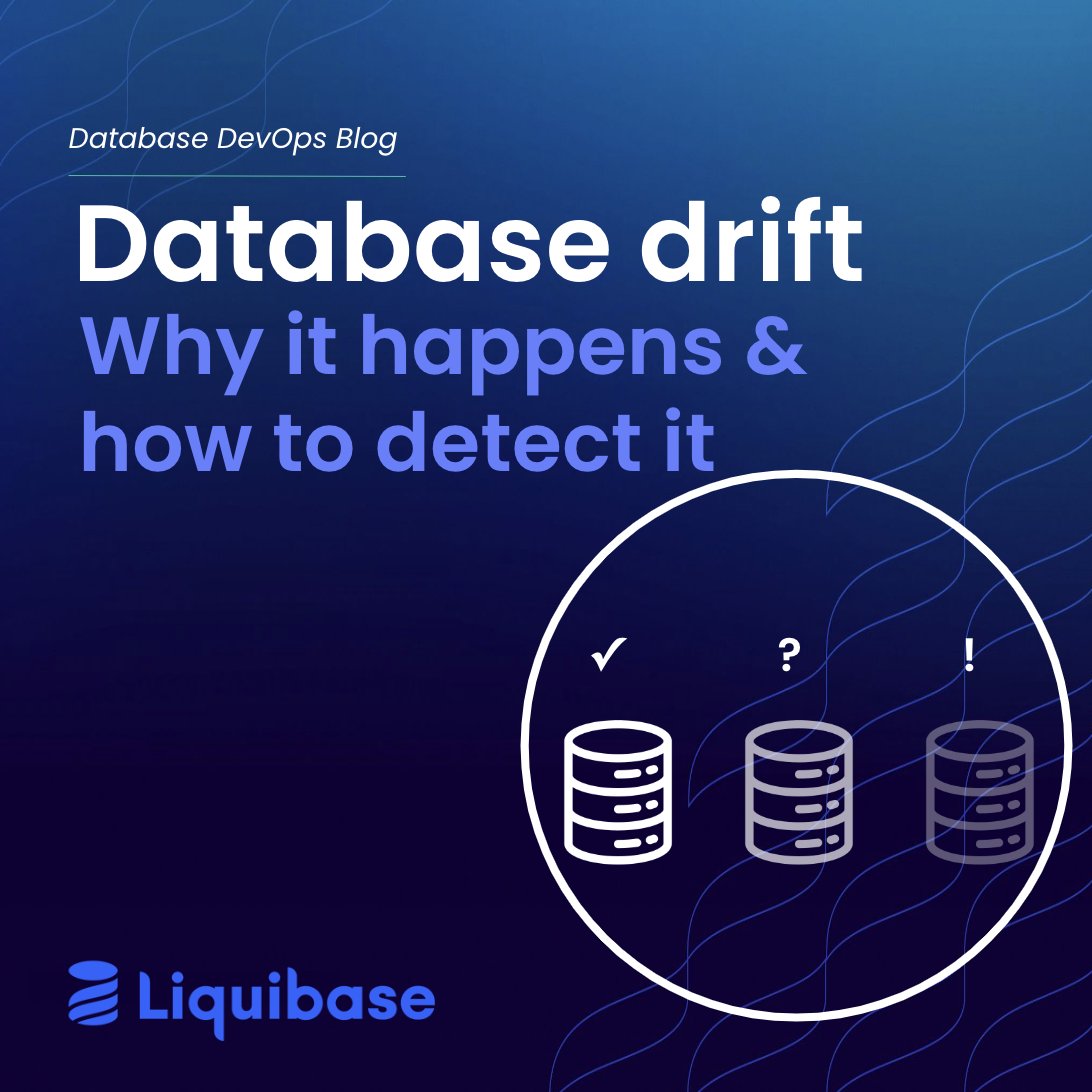liquibase's tweet photo. When your #database drift from intended state, every aspect of the business can be at risk ⚠️ . Why gamble with data, security, revenue, and more? Take a proactive approach 🤖: https://t.co/Wdz8V6OiRA 

#Liquibase #DatabaseDevOps #DatabaseCICD #DBA #Developer #DevOps #CICD https://t.co/D3A6LBUdDy