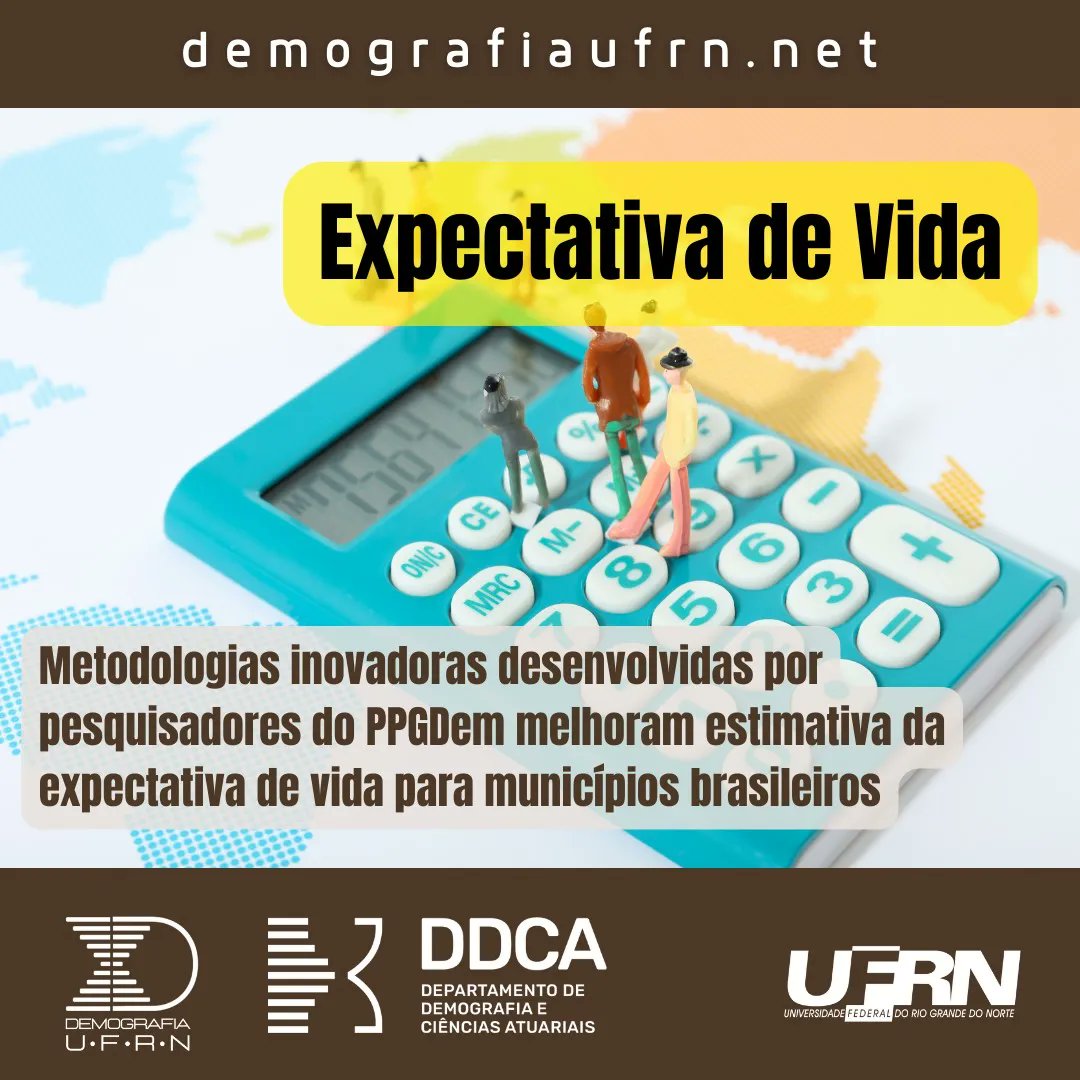 Sabia que obter a expectativa de vida dos municípios é uma tarefa complexa? Isso ocorre pq quando a localidade é pequena, as mortes que servem como base pra calculá-la podem variar muito de um ano para outro. (+) 🧵

demografiaufrn.net/2024/05/28/pes…