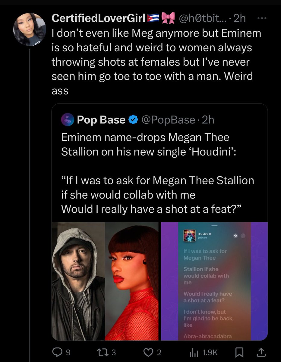 BrownRapFan's tweet photo. Eminem back to pissing people off it really is 2002 again https://t.co/20RIStLui3