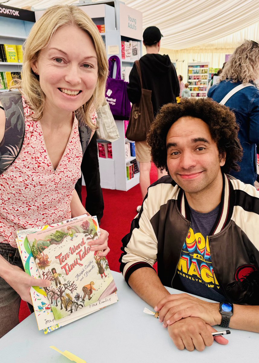 Just met one of my all time favourite authors, the brilliant Joseph Coelho  @HayFestival at his inspiring talk about picture books and getting kids writing poetry!
<a href="/TheGEAcademy/">Golden Egg Academy</a>
#picturebooks #amwriting #kidlit
#writingcommmunity #writingforchildren