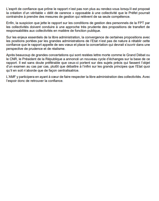 🔴[COMMUNIQUE DE PRESSE]
Rapport Woerth : pas de confiance sans liberté 
Le rapport d’Éric Woerth s’ouvre sur le constat que « la confiance entre l’Etat et les collectivités territoriales doit être rétablie ». Quelques jours à peine après la mise en cause, par le Président de la