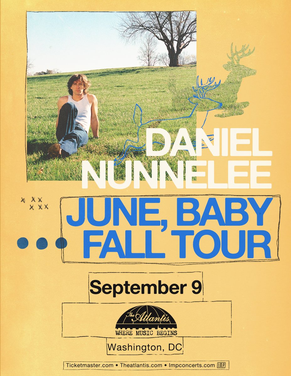 JUST ANNOUNCED: 9/9, @danielnunnelee Tickets on sale Friday, June 7th at 10AM