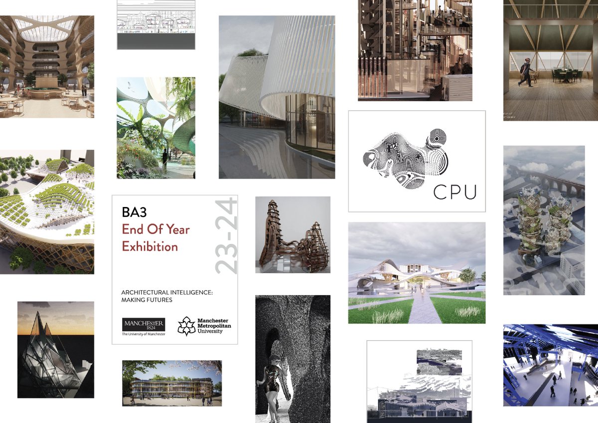 3rd year CPU Atelier students embarked on building-scale projects, exploring the theme of 'vocation and skills', with a focus on Design, Systems, and Futures. They emphasized climate emergency, inclusivity, and digital craft in Stockport. Join us June 13th, 17:30 at MSA Chatham.