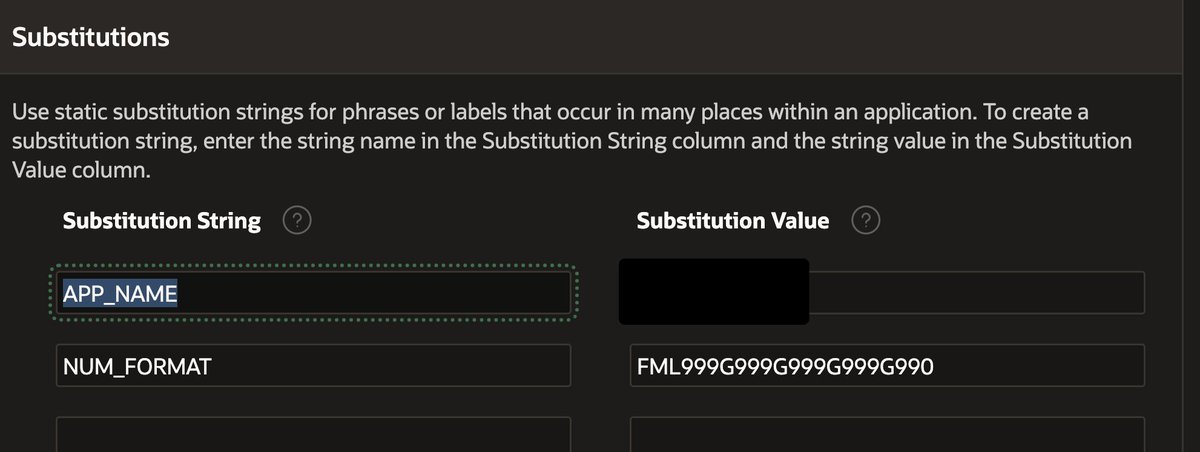 phartenfeller's tweet image. Today I learned that you can also use ":" syntax to reference substitution strings 🤯. #orclapex