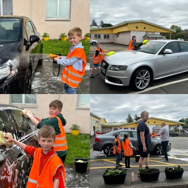 Our Rights Respecting School Steering Committee held a car wash last week to raise money for @UNICEF_uk's Gaza Appeal.  The Steering Committee raised £453.40.  They were very lucky to get some Mums and Dads along to help #article27 #CNESlearning #responsiblecitizens