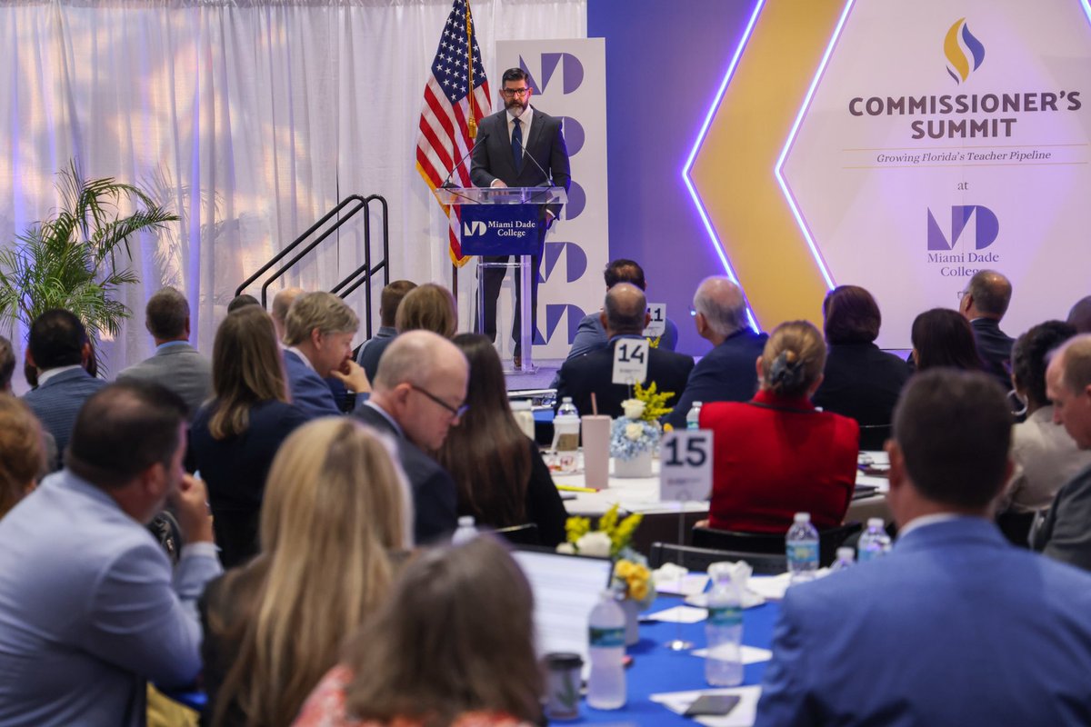 mdcpresident's tweet photo. The Commissioner’s Summit is underway at MDC, bringing together education leaders from across the state to address how we can continue growing our teacher pipeline. #MDCTogether @CommMannyDiazJr @MDCollege @EducationFL https://t.co/6vNwfUJaFz