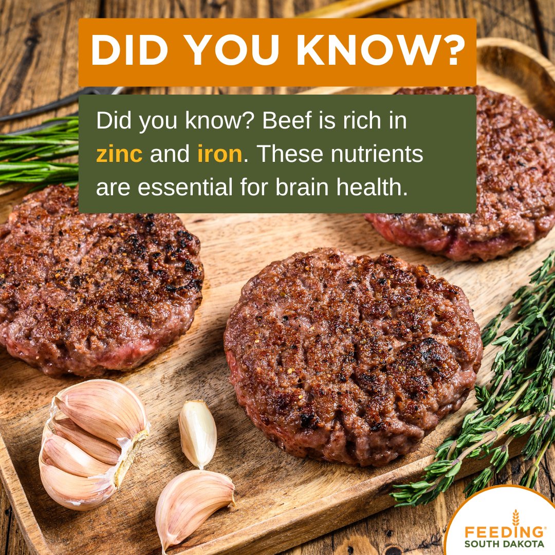 Did you know? Beef is rich in zinc and iron, essential for brain health. Donate to Feeding SD this #NationalBeefMonth to help provide nutritious beef to families facing hunger, supporting their cognitive function and overall well-being. Link in bio
#FeedingSouthDakota #BeefItUpSD