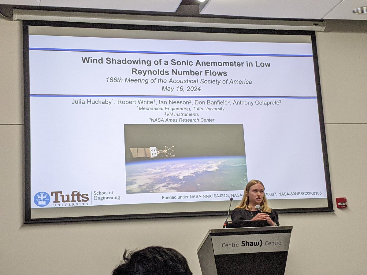 rdw3454's tweet photo. @TuftsEngineer  students Julia Huckaby and Maijie Xiang were Co-winners of the Best Student Paper award in Engineering Acoustics at the hashtag @acousticsorg  meeting in Ottawa earlier this month. Congratulations and great work!! #engineering #students #acoustics #ASA https://t.co/1H8BC3Pi8D