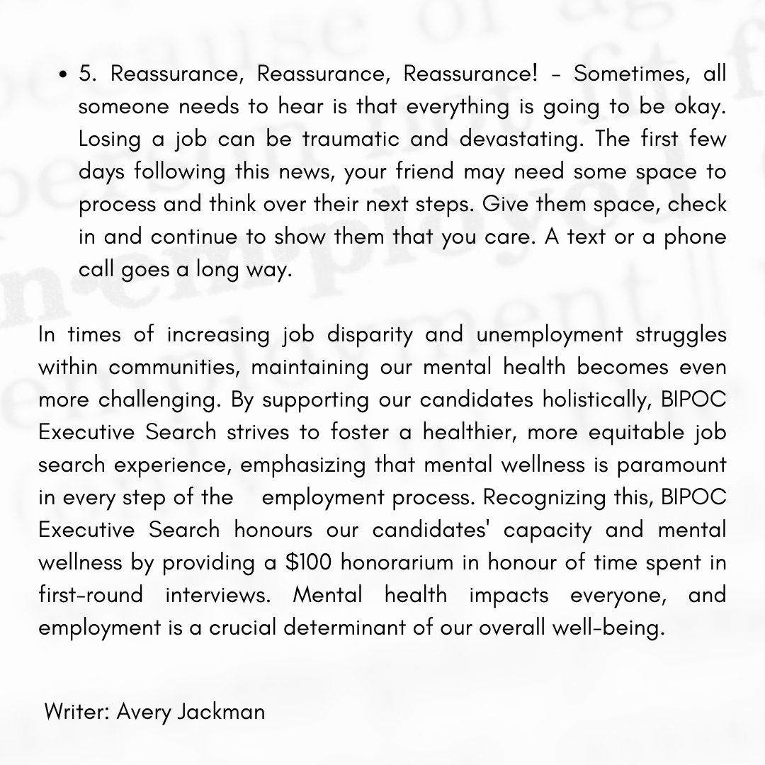 we highlight employment as a crucial social determinant affecting us all.

Let's foster understanding and provide the support they need.

#MentalHealthAwarenessMonth #BIPOCExecutiveSearch #InCommunity #MentalHealthMatter