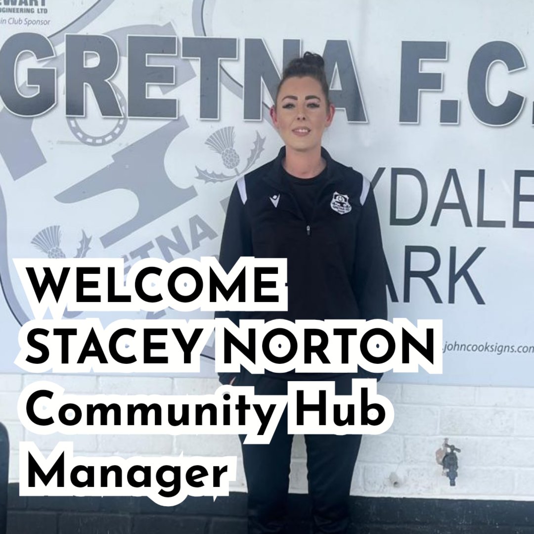 GretnaFC2008's tweet image. Gretna FC 2008 are delighted to announce Stacey Norton as our new Community Hub Manager. 

Welcome Stacey tomorrow, when we are open from  9am for breakfast rolls, drinks &amp;amp; snacks.

Read the full story on our App here:
gretnafc2008.page.link/RTkXkVbNxc3uM5…