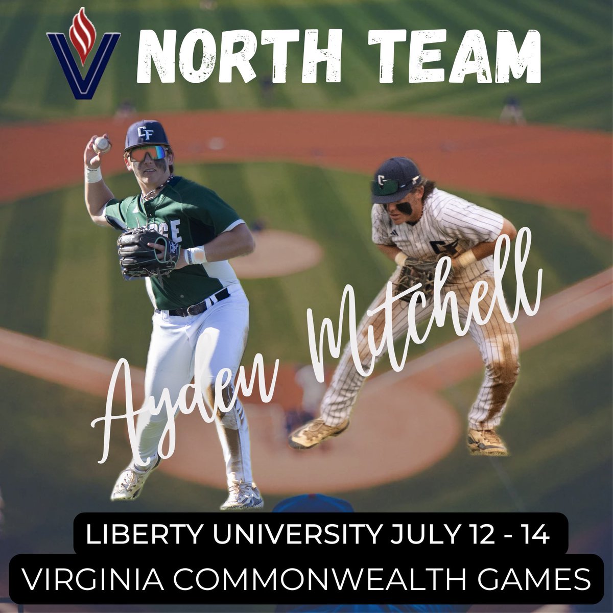 Virginia Commonwealth Games North (@vcgnorth) on Twitter photo Welcome aboard Commonwealth District 1st teamer <a href="/AydenMitchell_4/">Ayden Mitchell</a>
High contact hitter, plus defender and high baseball IQ. Welcome aboard Commonwealth District 1st teamer <a href="/AydenMitchell_4/">Ayden Mitchell</a>
High contact hitter, plus defender and high baseball IQ.