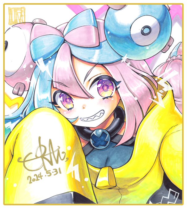 無事完成しました。
#今月描いた絵を晒そう
#ナンジャモ #アナログ絵 #COPIC  #コピック 