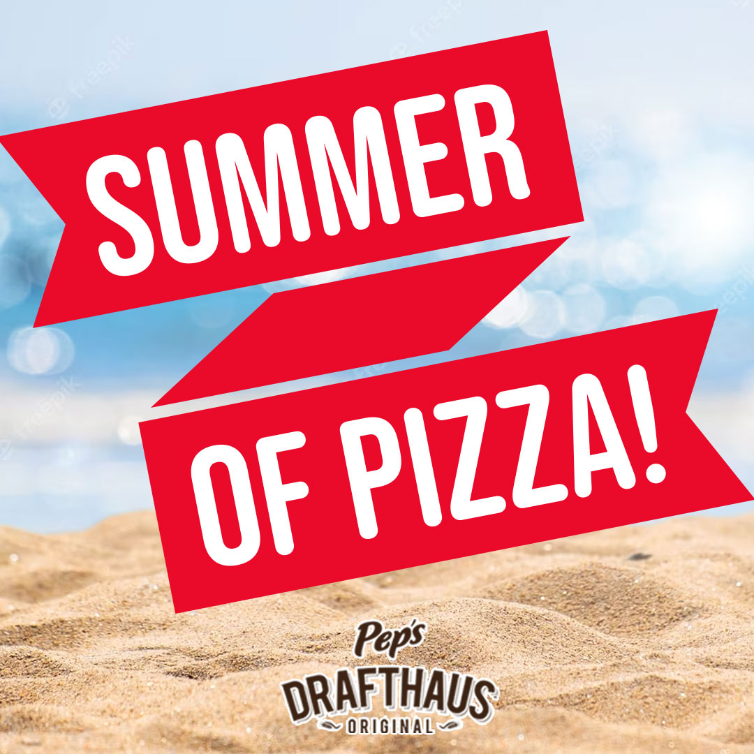 We're back!! Pep’s Drafthaus declares that the Summer of Pizza 2024 officially begins TODAY!! ☀️ ⛱️ 🍕 

You’re invited to follow us ALL - SUMMER - LONG for contests, giveaways and free pizza!!

It’s SUMMER – eat PIZZA! Follow along at
facebook.com/pepsdrafthaus/

#PepsDrafthaus