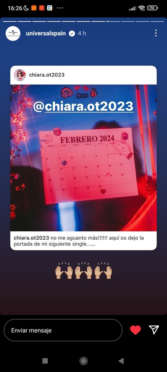 Chicas esto es muy importante significa q universal en un principio va a apostar por ella. Esperemos q la metan en playlists y le hagan una buena promo. Ahora mismo id todas a las historias de insta a darle me gusta y escribirles algo d apoyo a kiki para qvean loq mueve #KiVi31MY