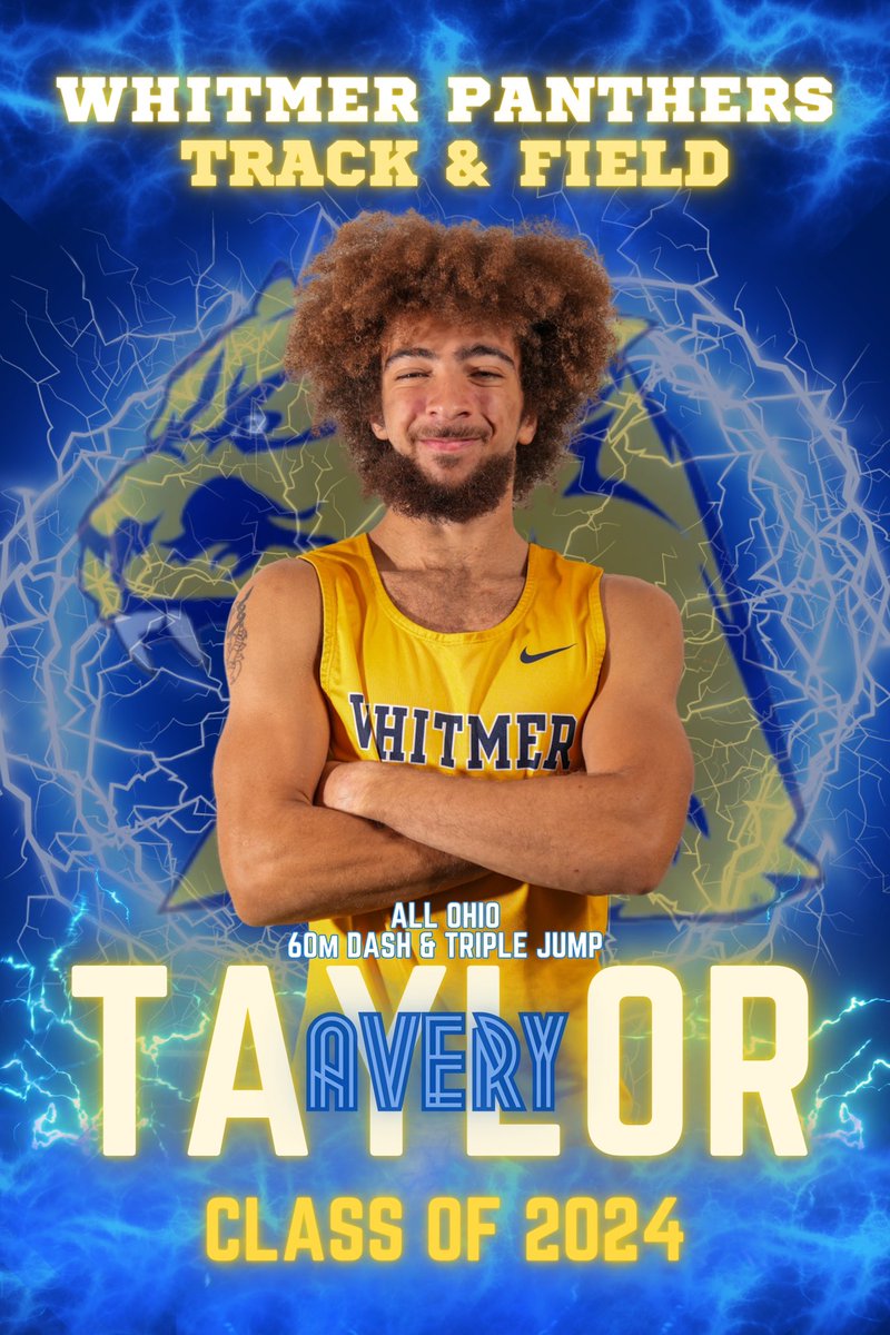 Senior Spotlight:
Avery Taylor 
Favorite track memory-running my first 60 meter dash in a 7.2.
Future Plans-Attend Mercy college and study to be a Radiology Technician.