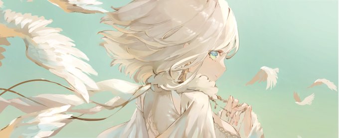 「upper body white hair」 illustration images(Latest)｜3pages