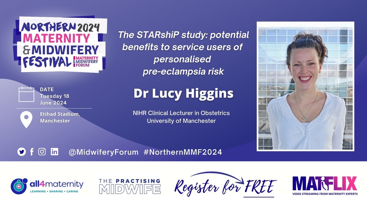 #NorthernMMF2024 - 18 June, Etihad Stadium, Manchester NEW SPEAKER ANNOUNCEMENT 🤩 @IVFPregnancyRes Sign up free: eventbrite.co.uk/e/675915640877 Programme: eur.cvent.me/5wrnK Partnered by @watchMATFLIX and @all4maternity