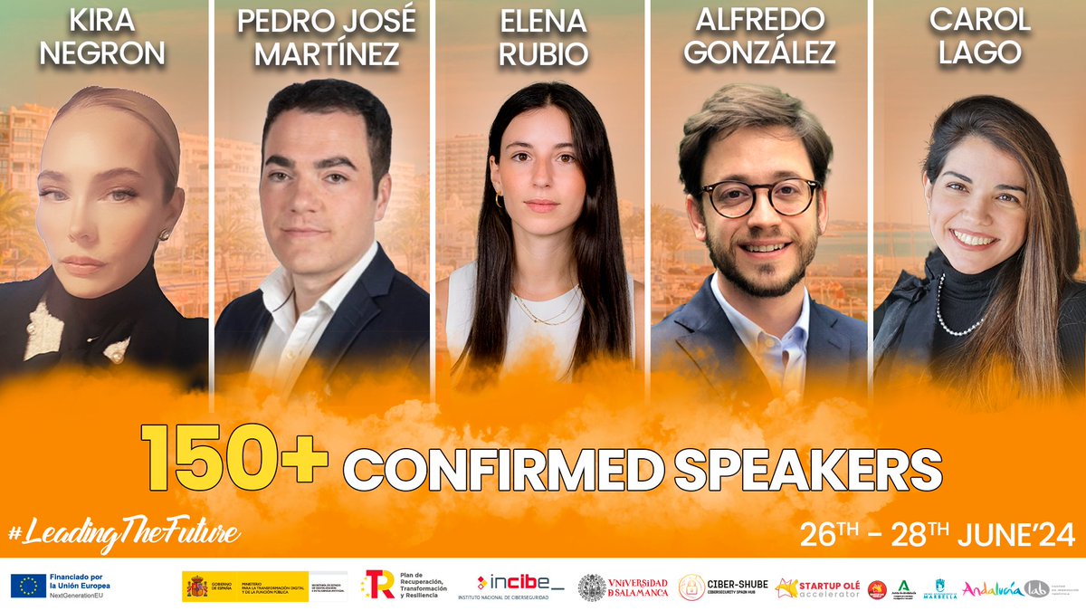 🚀 We already have more than 150 keyplayers confirmed for #STARTUPOLÉ #Marbella ‘24
We look forward to seeing you
Register #FREE as #attendee here: acortar.link/kgik2B

Co-funded by @INCIBE and @usal
#PlanDeRecuperación #ProyectosCiber @IncibeEmprende @CyberCampEs