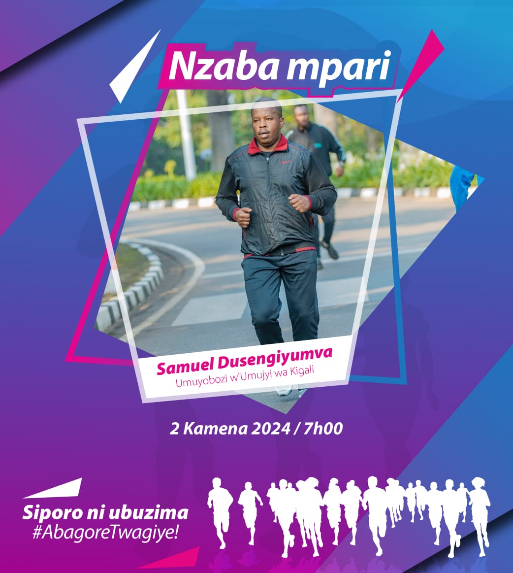 Muraho!

Siporo ni ingenzi ku buzima bwacu, izamura ubudahangarwa bw'umubiri wawe, ikakurinda umunaniro ukabije n'amavunane ugahorana fraisheurs. 

Ku cyumweru 02/06/2024 muri #CarFreeDay nzaba mpari. 

Ntuzabure!