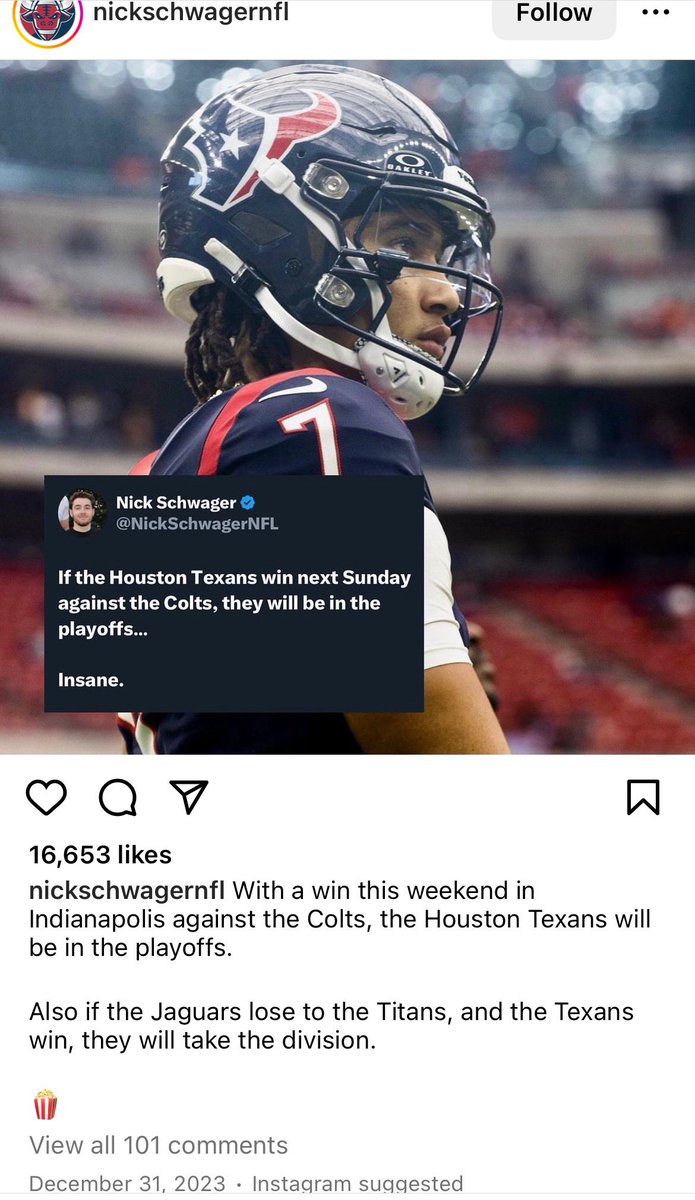 TexansCommenter's tweet image. Do you remember where you were or what you were feeling on Sunday 12/31/23!?? Blessan!! @NickSchwagerNFL